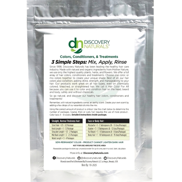 Henna Hair Color For All MIDNIGHT BLACK 100% Natural Organic Plant Dye Vegan NEW - Picture 2 of 10